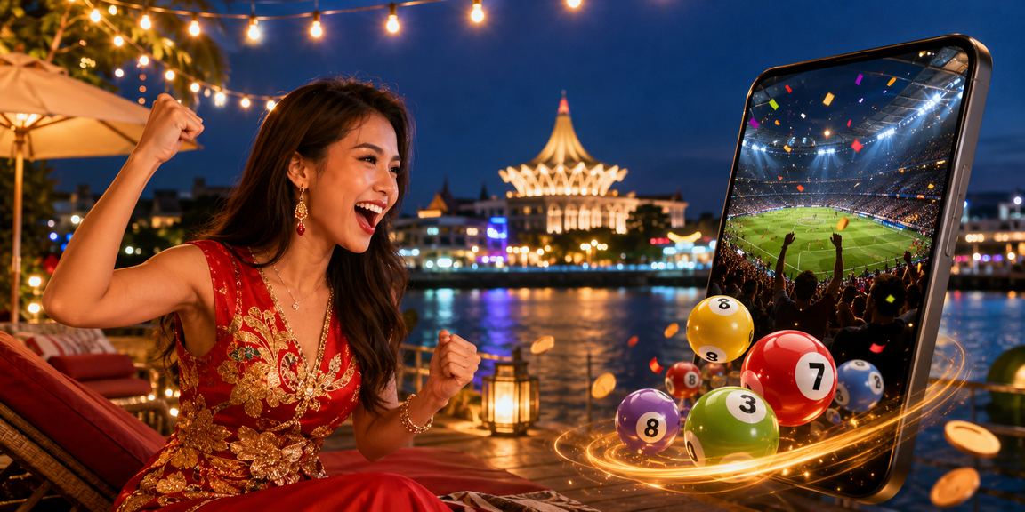 Players watching local-style lottery and jackpot results in Kuching, Sarawak