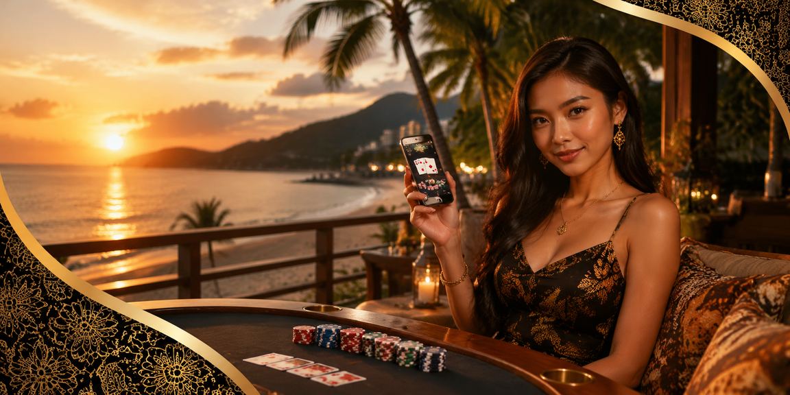 A poker player in Penang enjoying a gaming session with an m240 bonus
